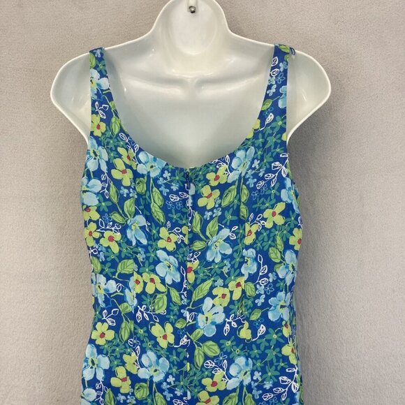 Vintage Y2K Sigrid Olsen Sport Floral Midi Sheath Dress Size 6 Sleeveless 2002 - Picture 16 of 16